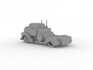 Best STL for 3D printer Cool Car Hauler COE ratrod lowered truck Modelo de impresión 3D
