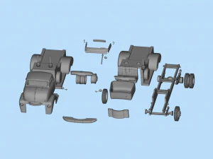 Best STL for 3D printer Cool Car Hauler COE ratrod lowered truck 3D Print Model
