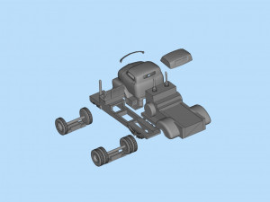 Best STL for 3D printer Cool Car Hauler COE ratrod lowered truck Modelo de impresión 3D
