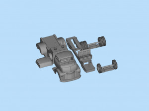 Best STL for 3D printer Cool Car Hauler COE ratrod lowered truck Modelo de impresión 3D