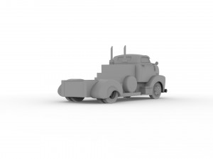 Best STL for 3D printer Cool Car Hauler COE ratrod lowered truck Modelo de impresión 3D
