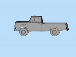 Regular cab F Series F100 old Pickup F250 3Dプリントモデル