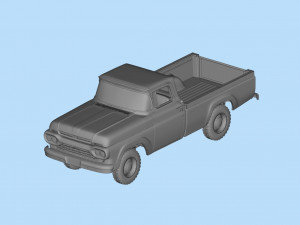 Regular cab F Series F100 old Pickup F250 3Dプリントモデル