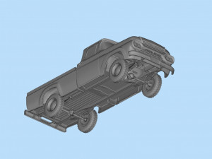 Regular cab F Series F100 old Pickup F250 3Dプリントモデル