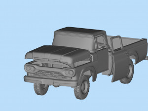 Regular cab F Series F100 old Pickup F250 3Dプリントモデル