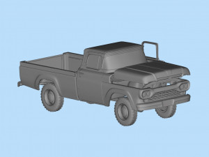 Regular cab F Series F100 old Pickup F250 3Dプリントモデル
