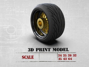 ArtRims and tires for diecast and scale models print ready 3D 프린트 모델