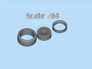 ArtRims and tires for diecast and scale models print ready 3D Print Model