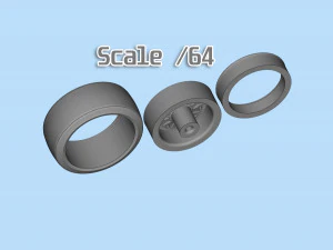 ArtRims and tires for diecast and scale models print ready 3D Print Model