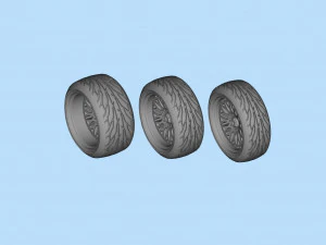 ArtRims and tires for diecast and scale models print ready 3D Print Model