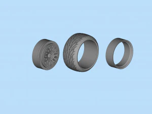 ArtRims and tires for diecast and scale models print ready 3D Print Model