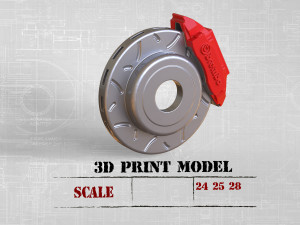 Free STL printable brake rotor disc Two versions Modelo de impresión 3D