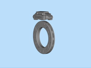 Free STL printable brake rotor disc Two versions Modelo de impresión 3D