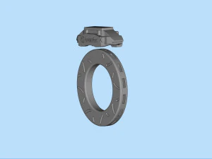 Free STL printable brake rotor disc Two versions 3D Print Model