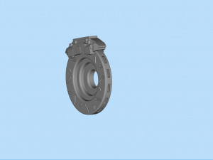 Free STL printable brake rotor disc Two versions Modelo de impresión 3D
