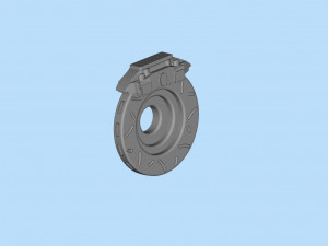 Free STL printable brake rotor disc Two versions Modelo de impresión 3D