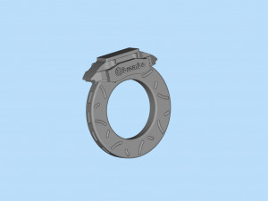 Free STL printable brake rotor disc Two versions Modelo de impresión 3D