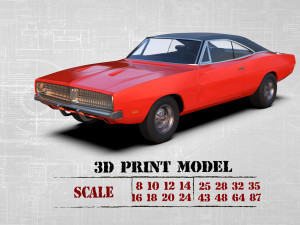 Car 3d printing models Charger second gen 3D Print Model