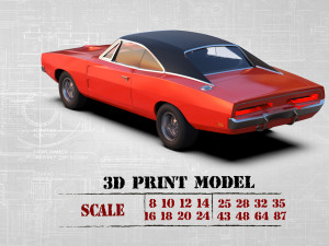Car 3d printing models Charger second gen 3D-Druckmodell