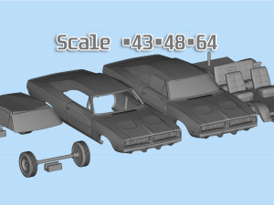 Car 3d printing models Charger second gen 3D-Druckmodell