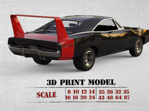 Caricabatterie Dayton pronto per stampare file STL Stampa 3D Muscle Car Modello di stampa 3D