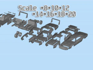 Charger Dayton ready to Print STL file 3D print muscle Car 3D Print Model