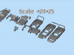 Charger Dayton ready to Print STL file 3D print muscle Car 3D Print Model