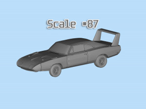 Charger Dayton ready to Print STL file 3D print muscle Car 3D Baskı Modeli