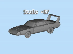 Charger Dayton ready to Print STL file 3D print muscle Car 3D Print Model