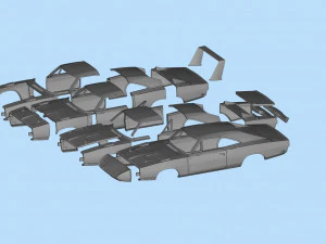 Charger Dayton ready to Print STL file 3D print muscle Car 3D Print Model