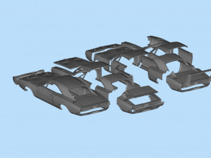 Charger Dayton ready to Print STL file 3D print muscle Car 3D Baskı Modeli