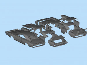 Charger Dayton ready to Print STL file 3D print muscle Car 3D Print Model
