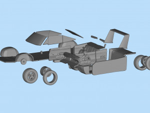 Charger Dayton ready to Print STL file 3D print muscle Car 3D Baskı Modeli