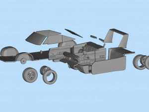 Charger Dayton ready to Print STL file 3D print muscle Car 3D Print Model