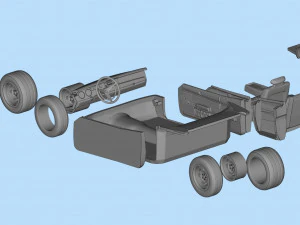 Charger Dayton ready to Print STL file 3D print muscle Car 3D Print Model