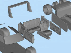 Charger Dayton ready to Print STL file 3D print muscle Car 3D Print Model