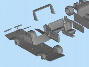 Charger Dayton ready to Print STL file 3D print muscle Car 3D Print Model