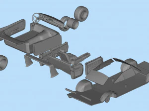 Charger Dayton ready to Print STL file 3D print muscle Car 3D Print Model