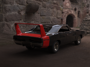 Charger Dayton ready to Print STL file 3D print muscle Car 3D Baskı Modeli