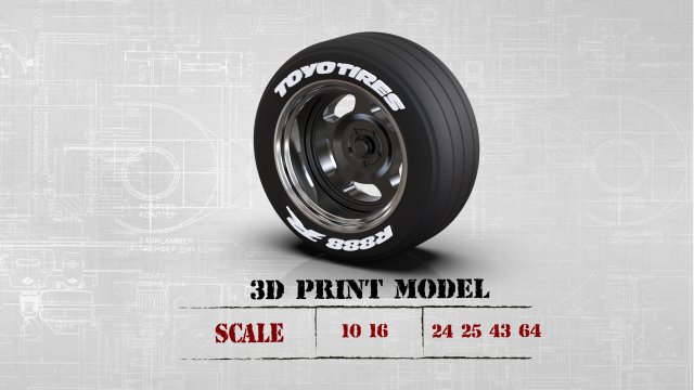 Rims and Tiresready to printSTL File3D printing wheel 3D Принт Модель .c4d .max .obj .3ds .fbx .stl .blend 