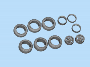 Rims and Tiresready to printSTL File3D printing wheel 3D Принт Модель
