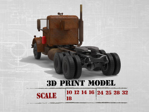 Industrial Truck 281 movie Duel STL File 3D printing Truck 3Dプリントモデル