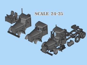 Industrial Truck 281 movie Duel STL File 3D printing Truck 3Dプリントモデル