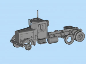 Industrial Truck 281 movie Duel STL File 3D printing Truck 3D Print Model