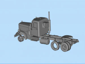 Industrial Truck 281 movie Duel STL File 3D printing Truck 3D Print Model