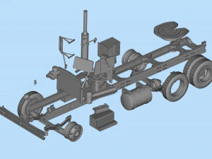 Industrial Truck 281 movie Duel STL File 3D printing Truck 3D Print Model