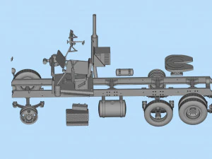 Industrial Truck 281 movie Duel STL File 3D printing Truck 3D Print Model