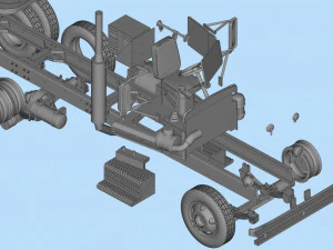 Industrial Truck 281 movie Duel STL File 3D printing Truck 3D Print Model
