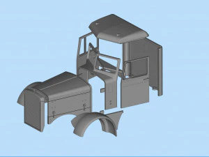 Industrial Truck 281 movie Duel STL File 3D printing Truck 3D Print Model