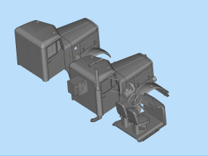 Industrial Truck 281 movie Duel STL File 3D printing Truck 3Dプリントモデル